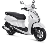 Yamaha Grand Filano scooter in white, side view
